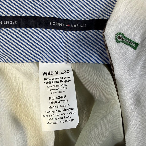 Tommy Hilfiger 100% Wool Men's 2 Piece Suit Beige Jacket 46R Pants 40X30 - Picture 8 of 15